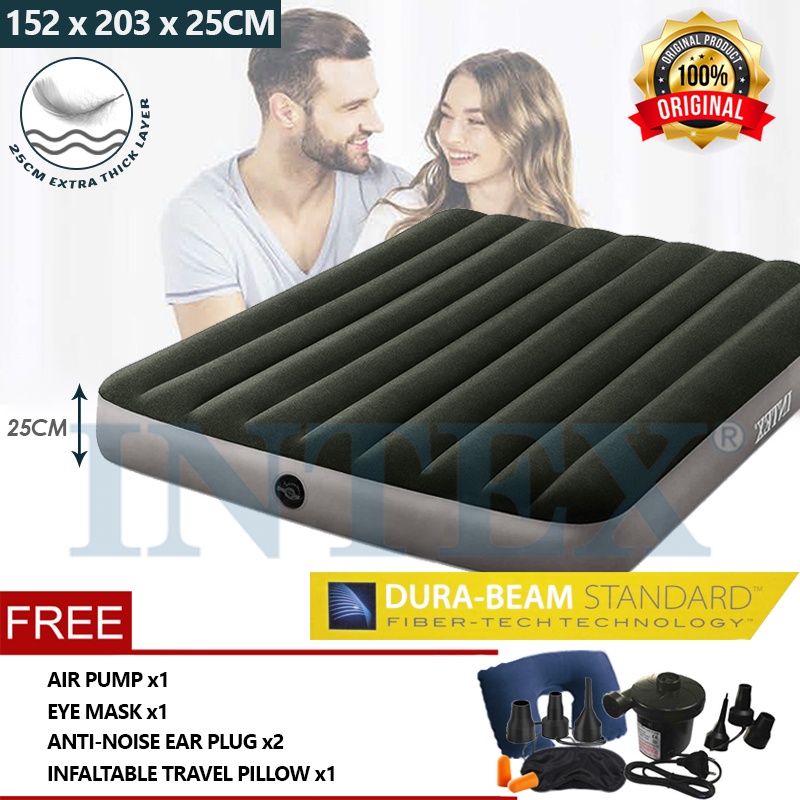 INTEX 5x Sizes Extra Thick Latest Version Inflatable Air Bed Air ...