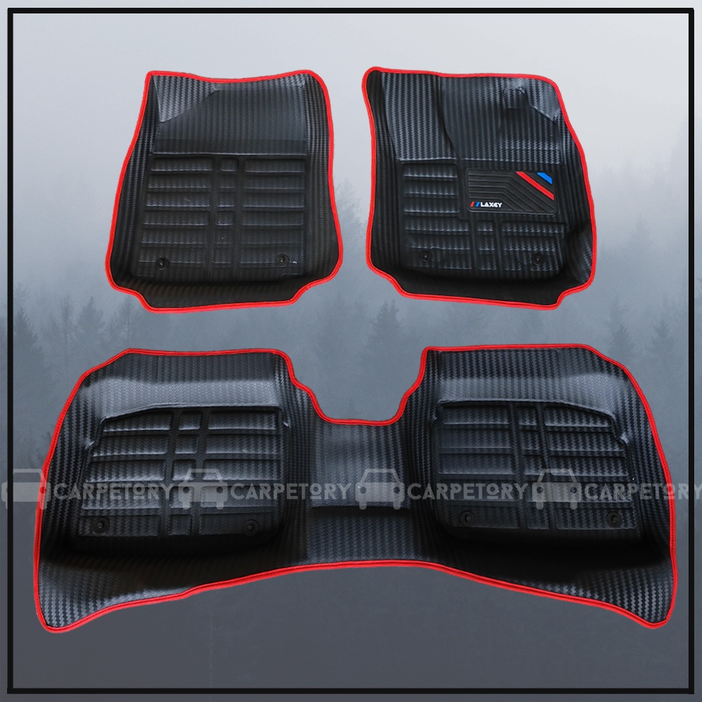 'Premium' Carbon Fiber Carmat 5D Car Mat Carpet Nissan Navara D23
