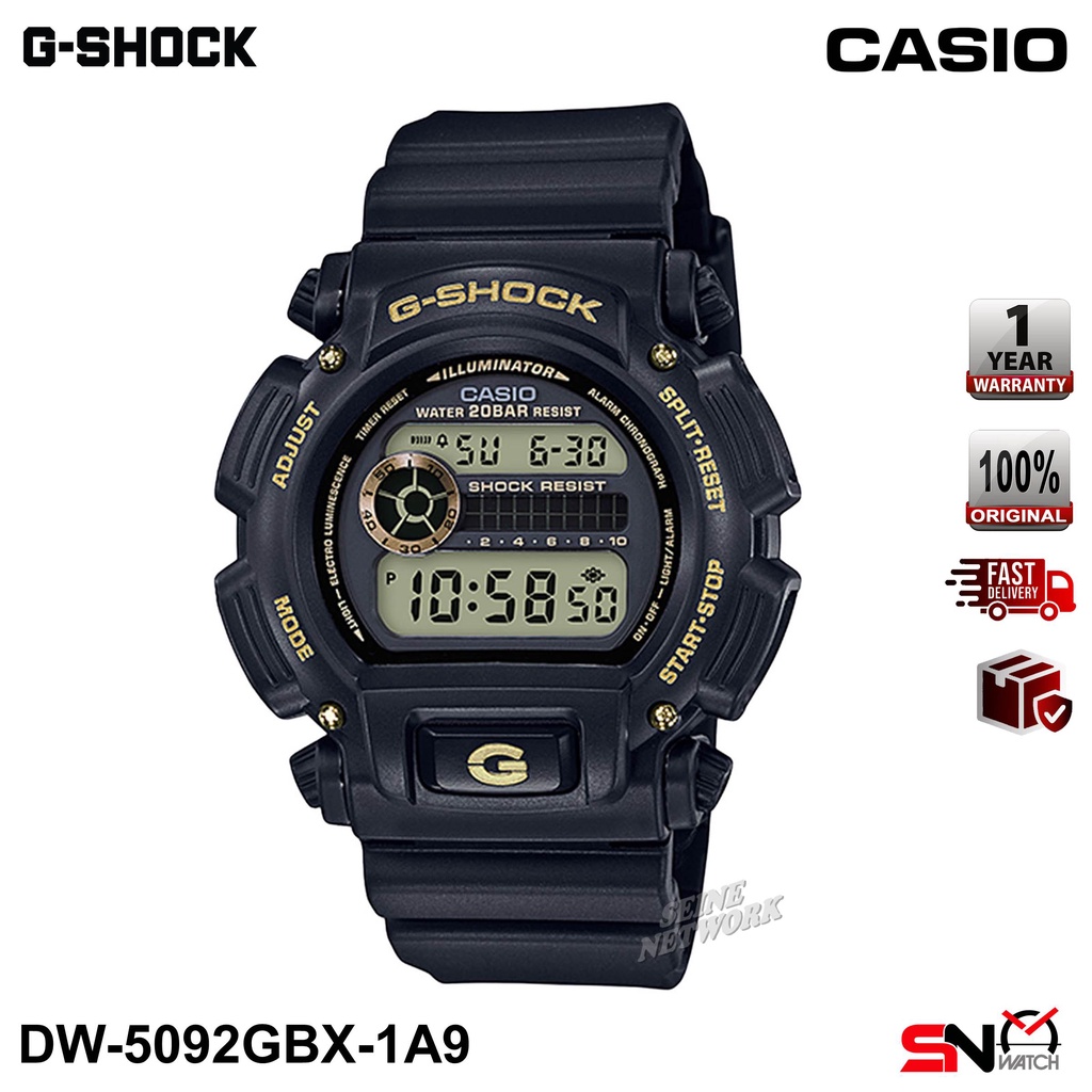 Casio G Shock AW 591GBX DW 9052GBX GA 100GBX Rose Gold Gold Accents Analog Digital Black Resin Band Men Sports Watch Shopee Malaysia