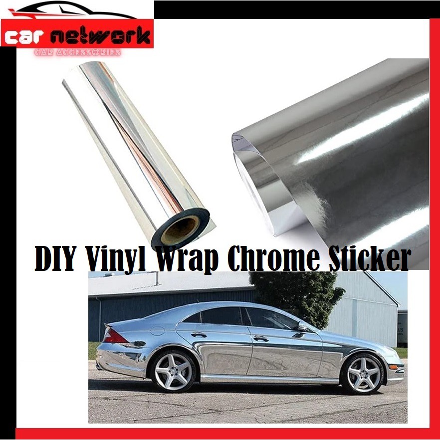 DIY Vinyl Wrap Chrome Sticker Car Chrome Sticker Glossy Car Wrap