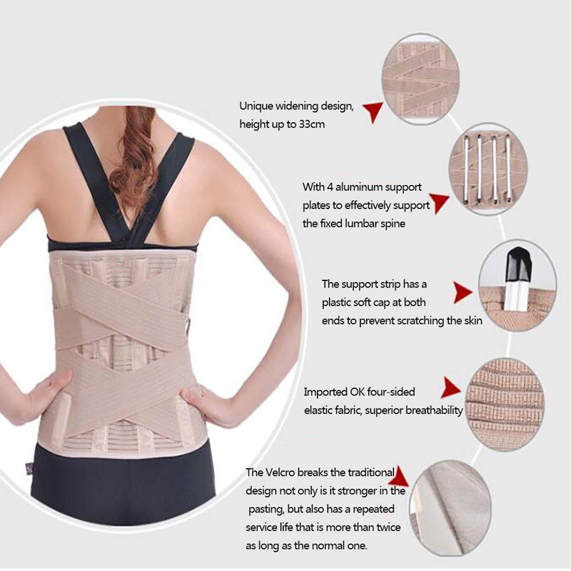 Adjustable Waist Support Belt Breathable Lower Back Brace Spine