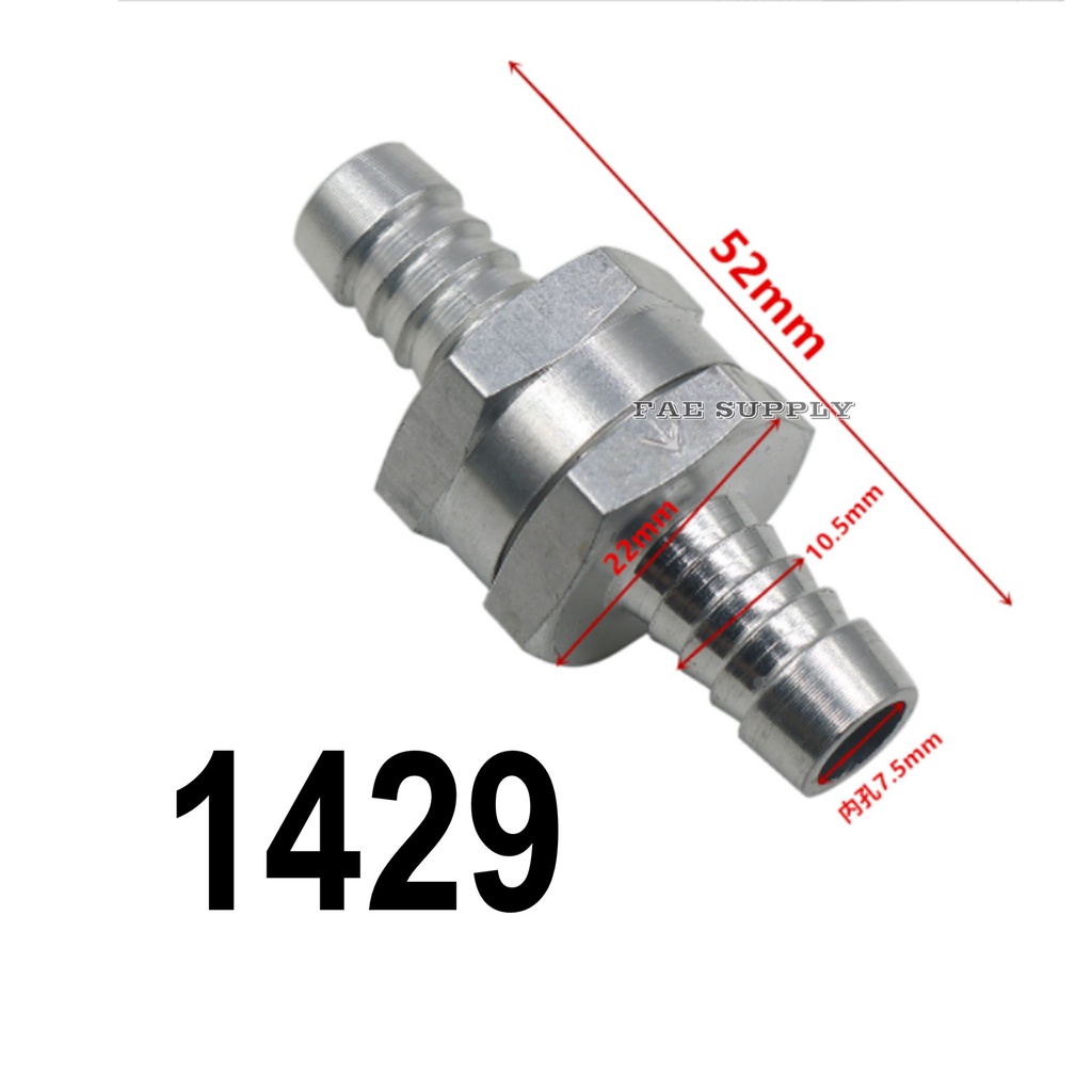 Aluminium Alloy One Way Fuel Non Return Check Valve Petrol diesel Non Return Valve For Car