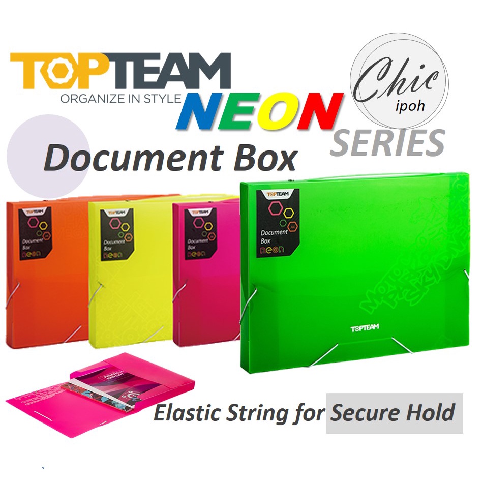 Topteam Document Box Neon Box File Folder Storage File 30mm | Shopee ...