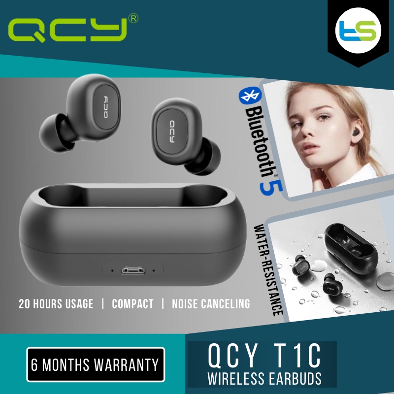 QCY T1C TWS Mini Wireless Earphone Bluetooth Stereo Water