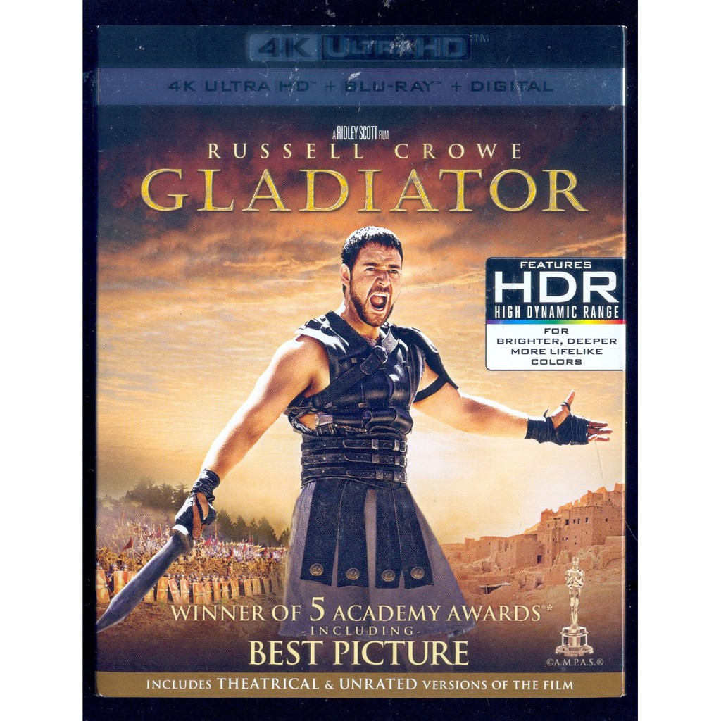Gladiator 4K Blu-ray (4K Ultra HD + Blu-ray + Digital 4K)
