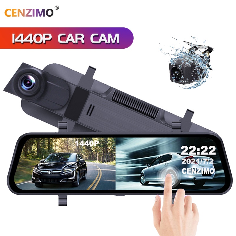 CENZIMO 10 inch AHD 1440P Dash Cam Right Lens Car Dash Camera Recorder ...