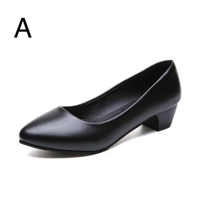 Women Shoes Shop Formal Black Leather Comfortable Office Shoes | Shopee ...