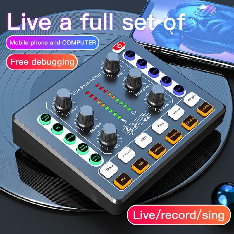 M8 Audio Interface Voice Changing Mixer Board Live Sound Card USB ...