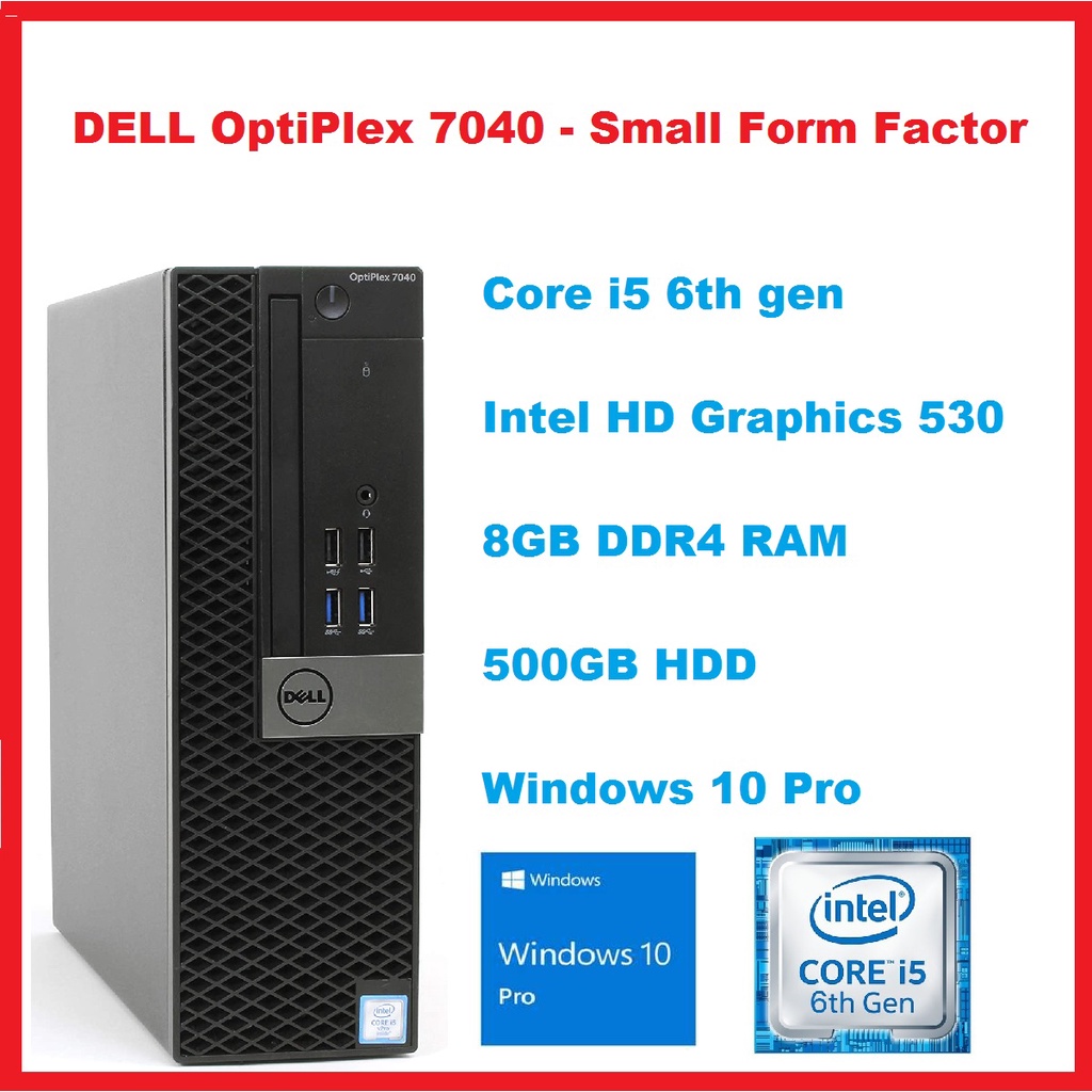 DELL OptiPlex 7040 - Small Form Factor (Core i5 6500, 8GB RAM, 500GB ...