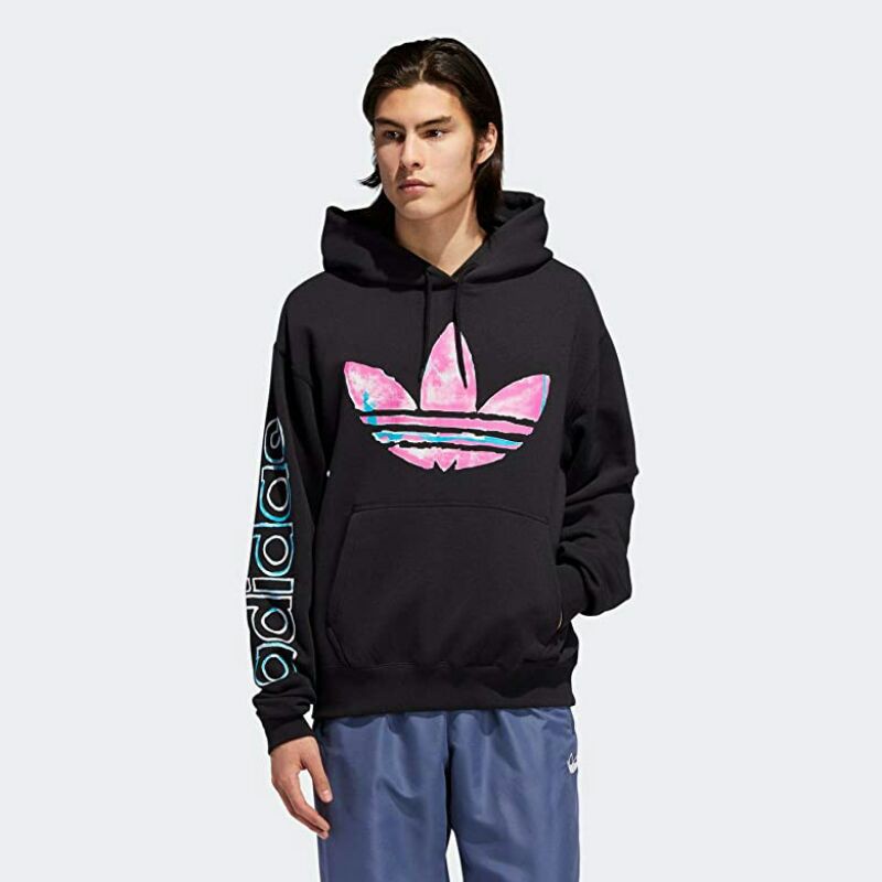 Adidas Watercolor Hoodie Men Black Original Shopee Malaysia