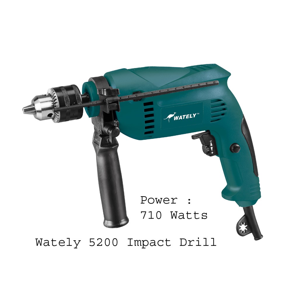 Wately Impact Drill and Angle Grinder with Accessories Assortment Set Model 5243