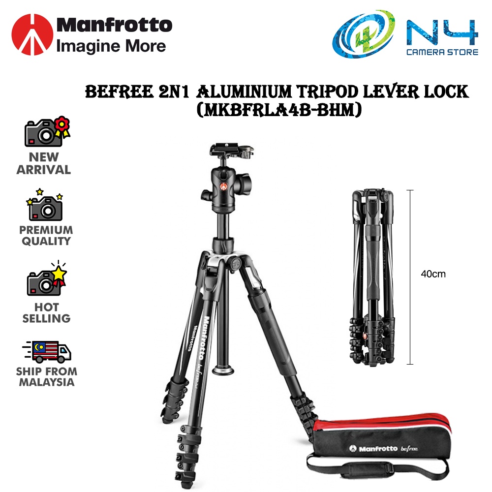 Manfrotto Befree 2N1 Aluminium Tripod Lever Lock 2 in 1 Travel Tripod