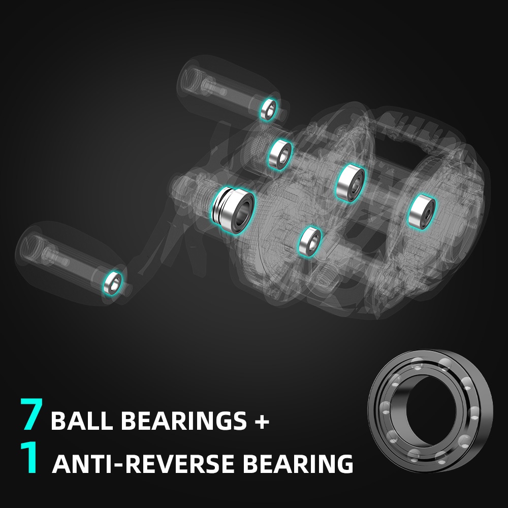 Metal Baitcasting Reel Lightweight Smooth Operation With
