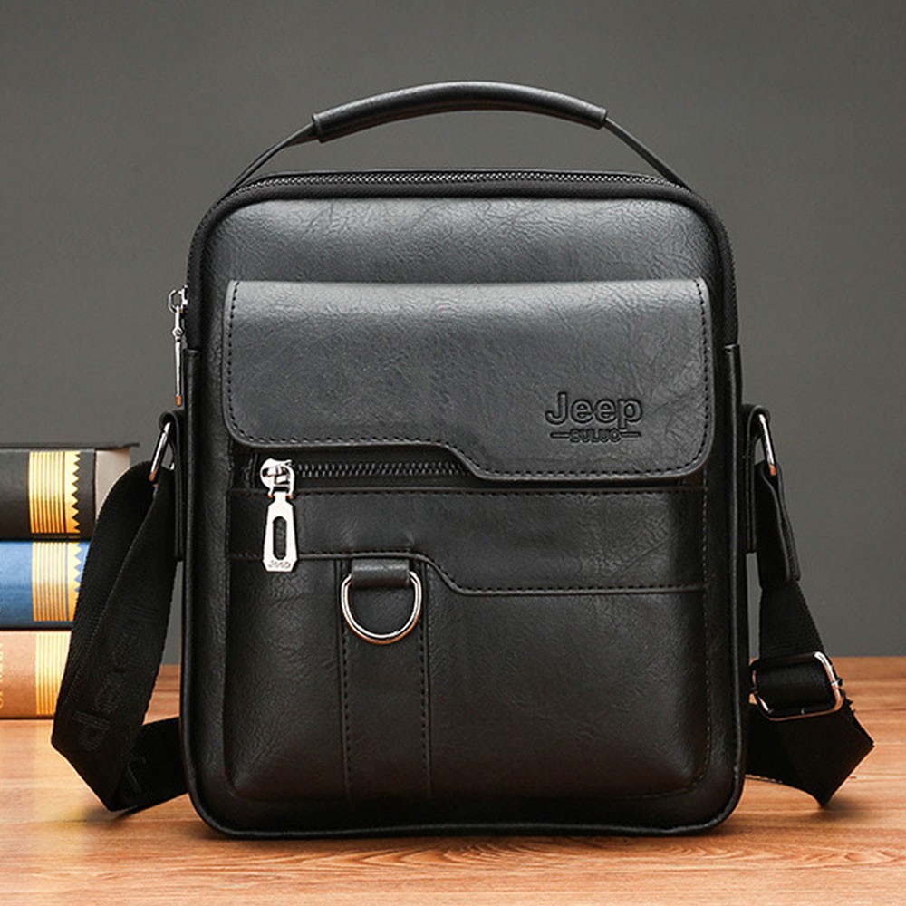 Jeep Quality Classic Fashion Men Sling Bag Crossbody Bag Shoulder Beg Sandang Lelaki Beg Silang Laki 1108 1106 Black S PGMall