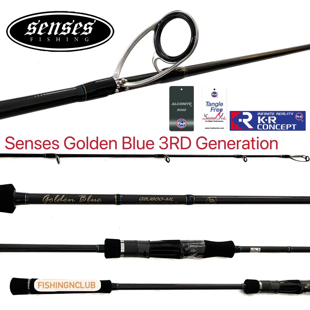 SENSES Golden Blue 3RD Generation Light Jigging Rod FISHING ROD
