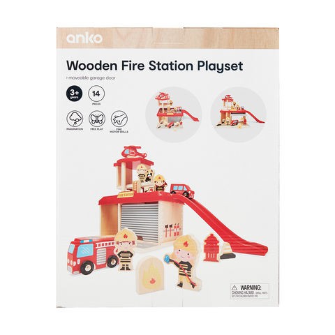 Kmart wooden fire station on sale