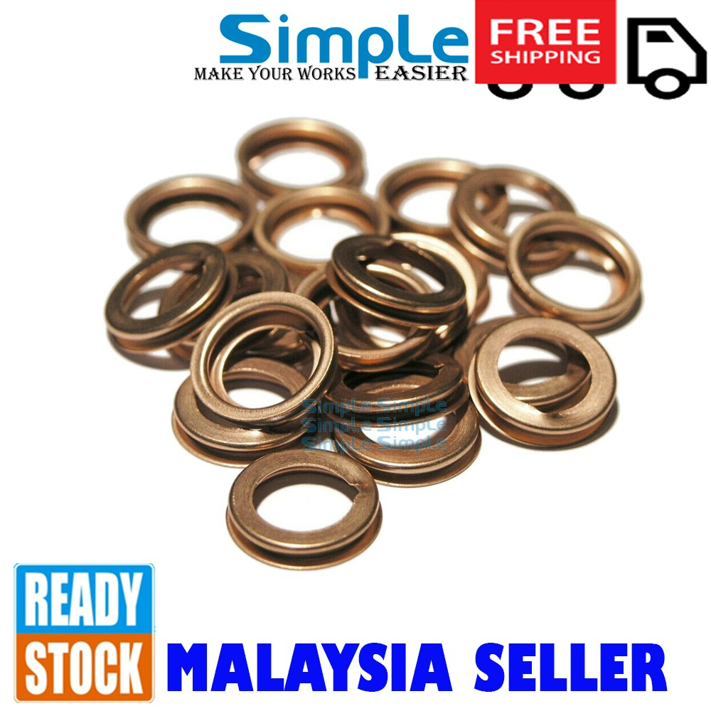Nissan Engine Oil Drain Plug Seal Washer Gasket Rings 1102601M02 Copper