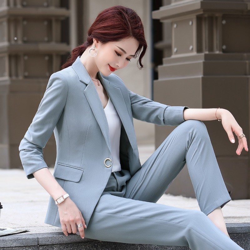 high quality women s office wear set long sleeve blazer pant or