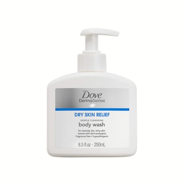 DOVE DermaSeries Dry Skin Relief Body Wash 250ml/467ml/starter kit