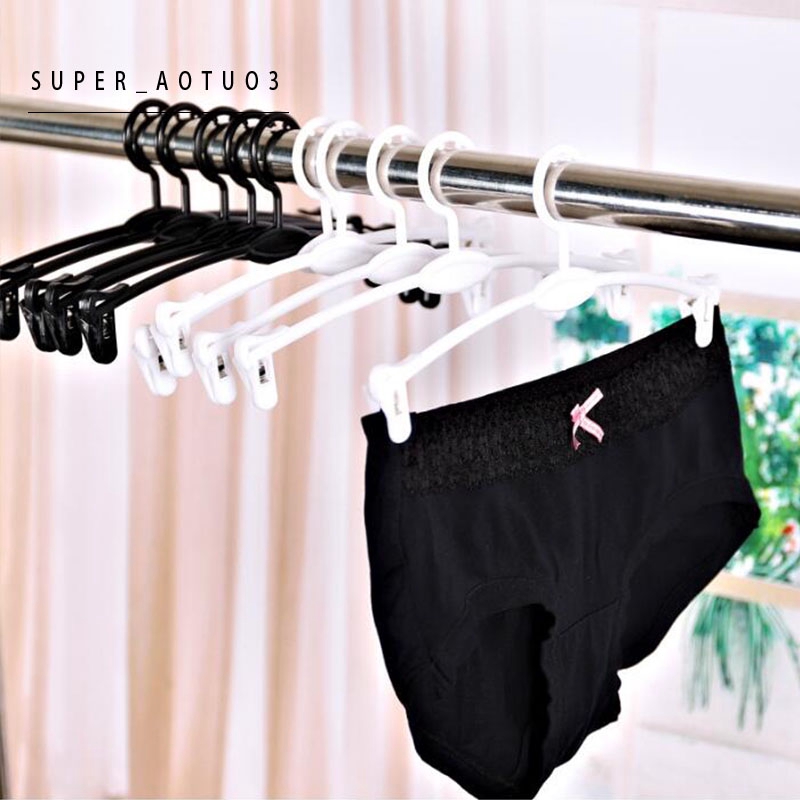 10pcs/lot Plastic Hanger Bra Rack Soft Underwear Hangers Slipresistant