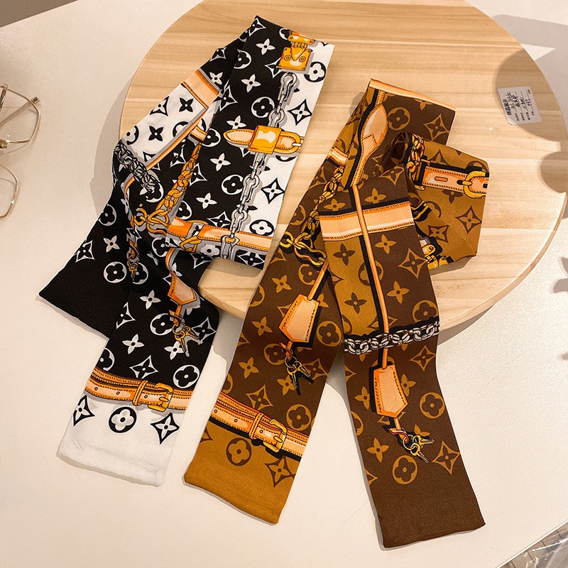 New Tarot Lv Chic Scarf Spring And Autumn Headband Korean Wild Tie Bag  Handle Ribbon Aesap