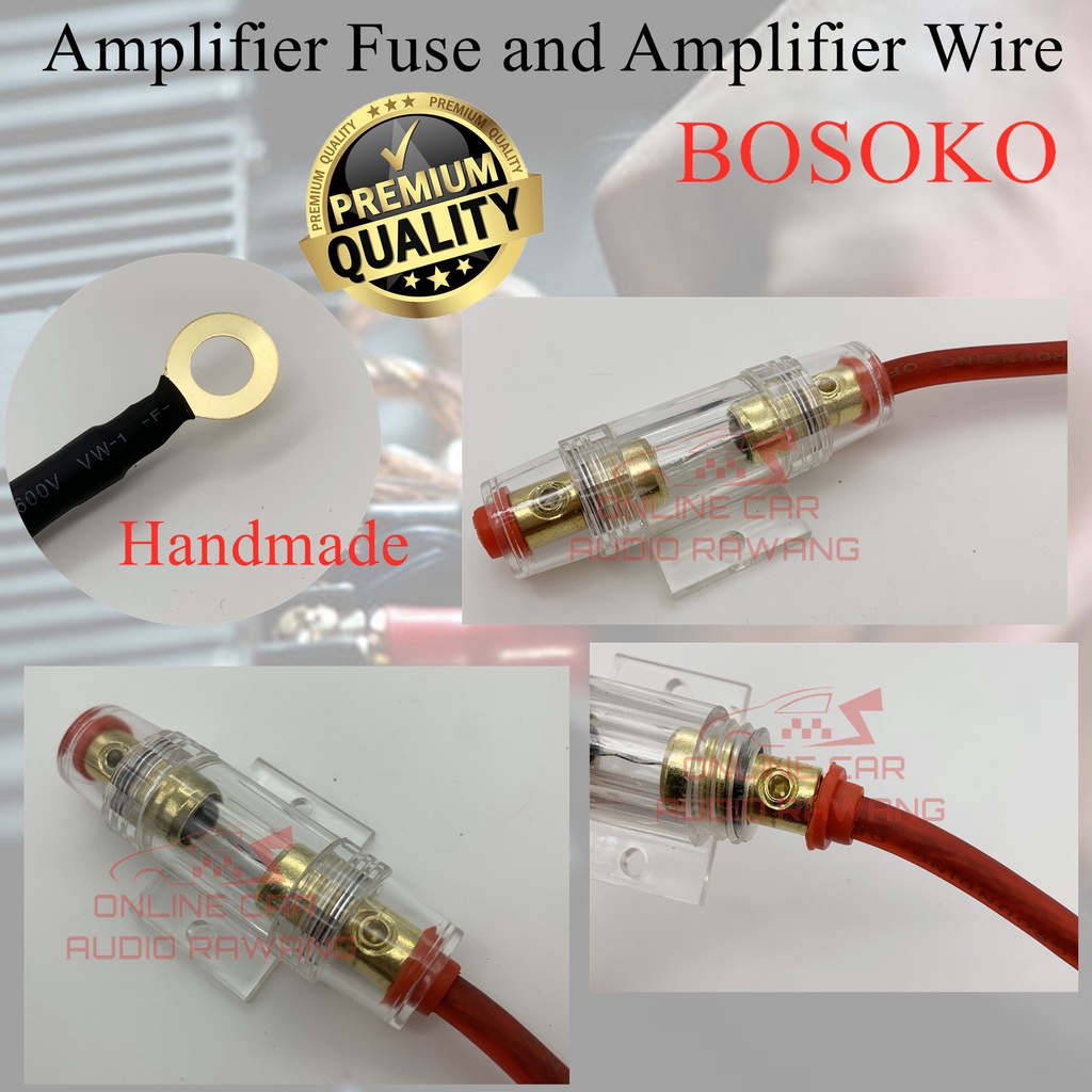 BOSOKO Amplifier Fuse Holder / Fuse Holder / Power Cable Fuse Holder