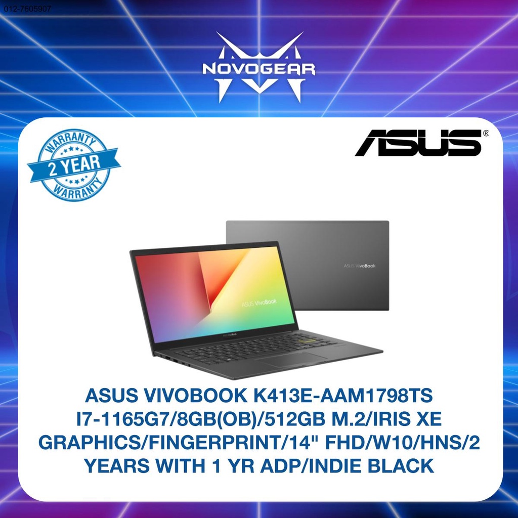 ASUS VIVOBOOK (K413E-AAM1798TS) I7-1165G7/8GB/512GB M.2/IRIS XE ...