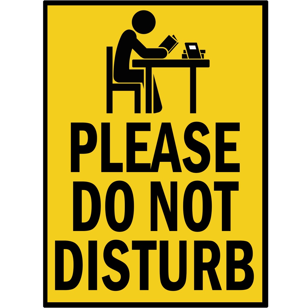 Please Do Not Disturb Study - Laminated Signage - A4 Size | Shopee Malaysia