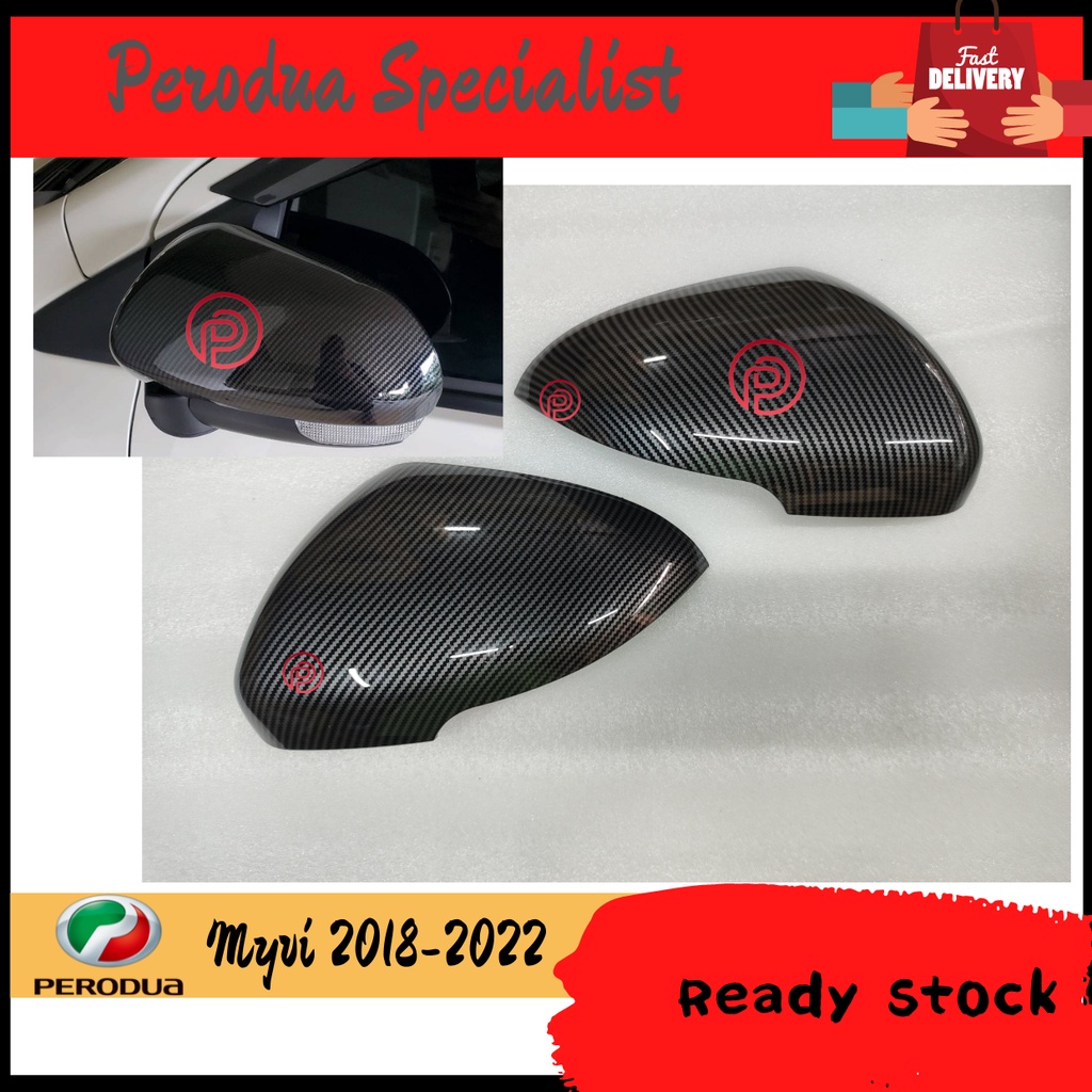 Perodua Myvi 20182023 / Axia 2023 Carbon Fiber SIde Mirror Cover