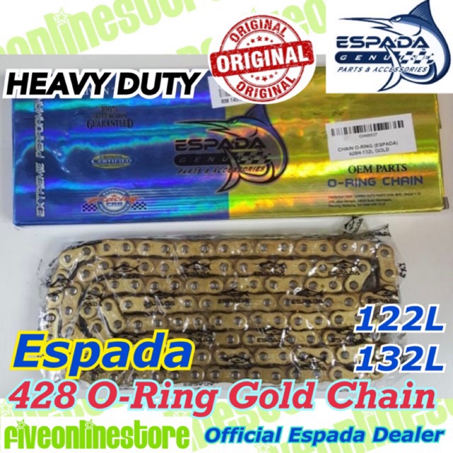 Max Motosports 520 Pitch 150 Links 520x150 Gold O-Ring Drive Chain For Custom Extended Swingarm Motorcycles