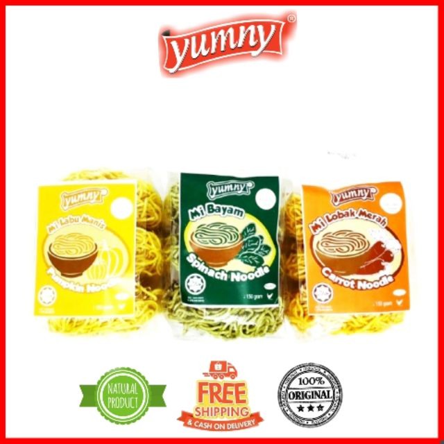 [CLEARANCE STOCK] YUMNY Mee Sayur Bayam / Carrot / Labu Vegetable mee ...