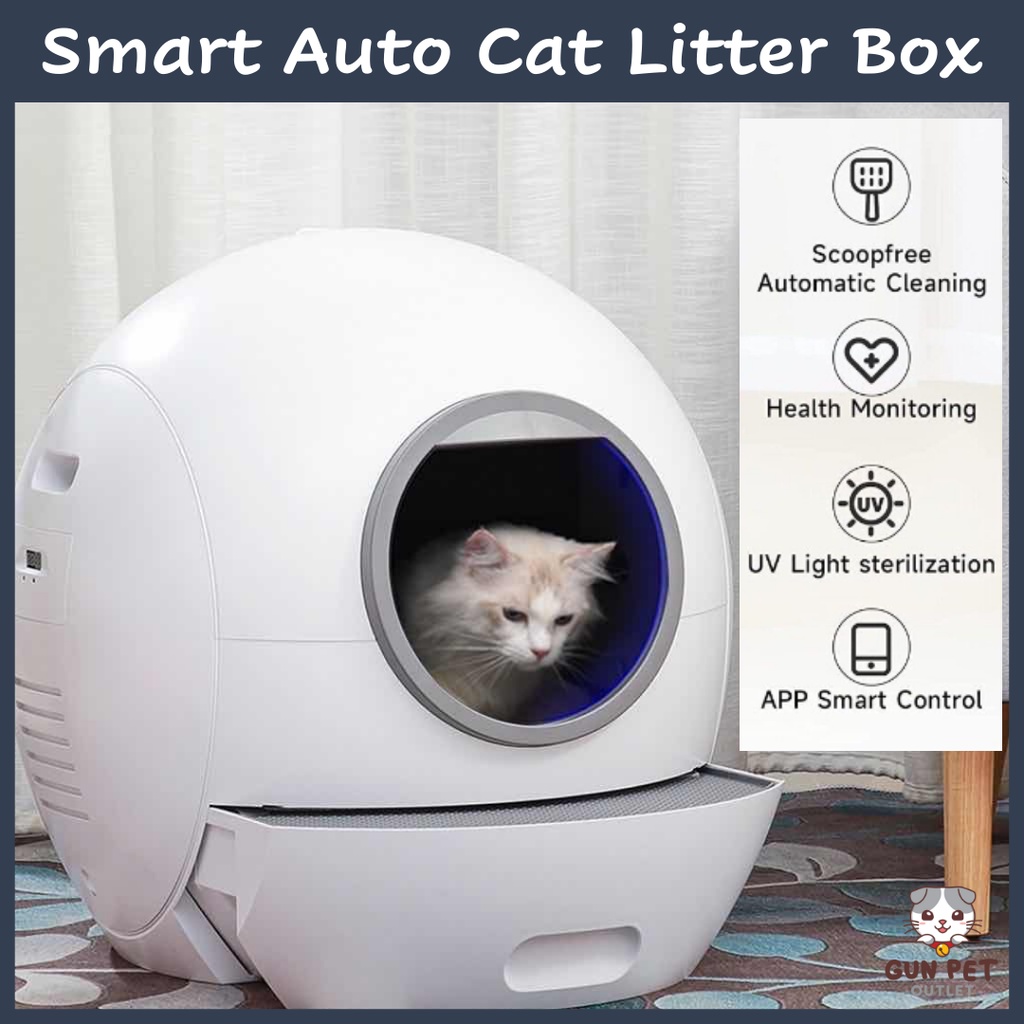 GUN PET ELS PET Smart Auto Cat Litter Box Wifi APP Toilet Automatic UV ...