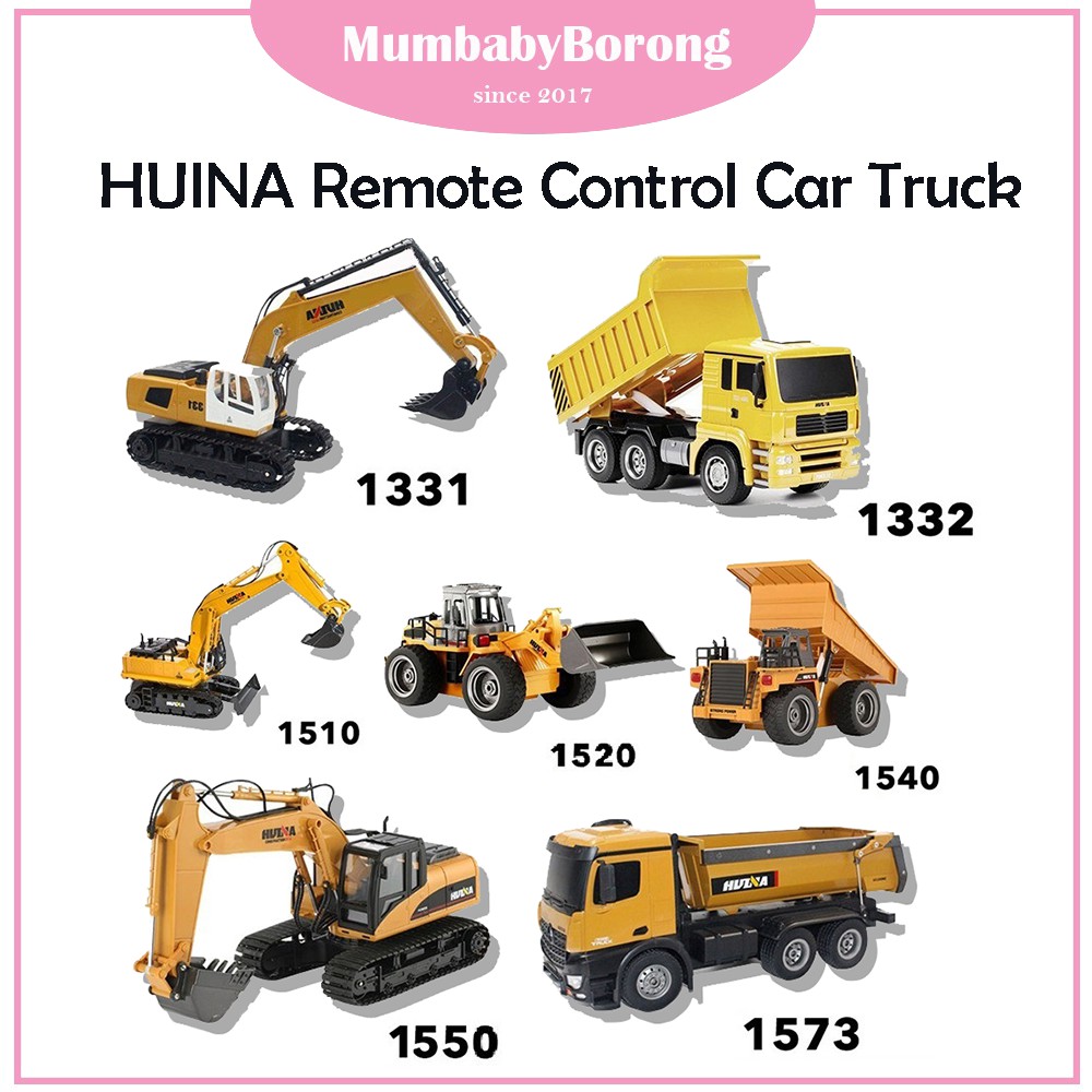 HUINA Remote Control Car Truck Excavator Trak Simulate Pretend Playset ...