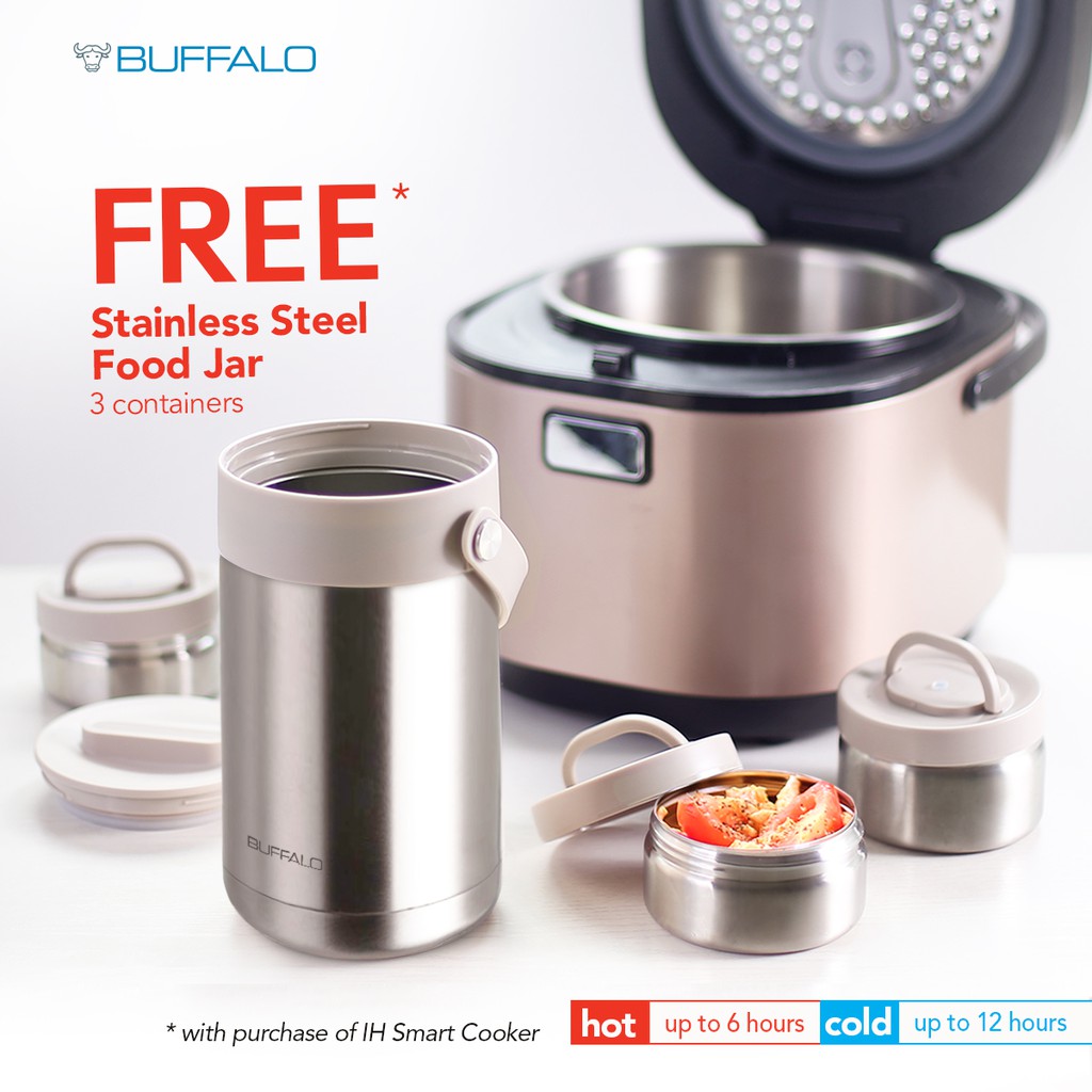 Buffalo IH Stainless Steel Smart Cooker (10 cups)