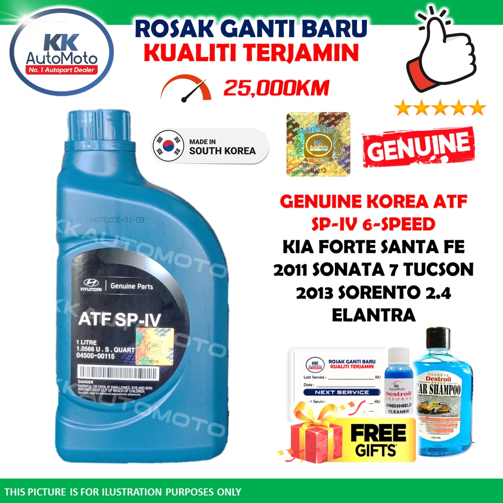 Kia Forte Santa Fe Sonata Tucson Sorento 2.4 Elantra Premium Korea ATF