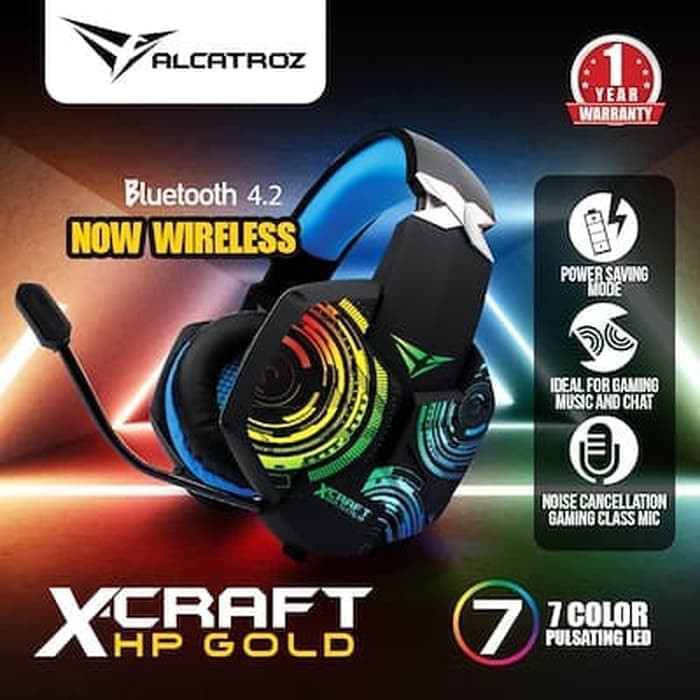 Gaming Headset Alcatroz XCraft HP Gold Wireless for phone , pc