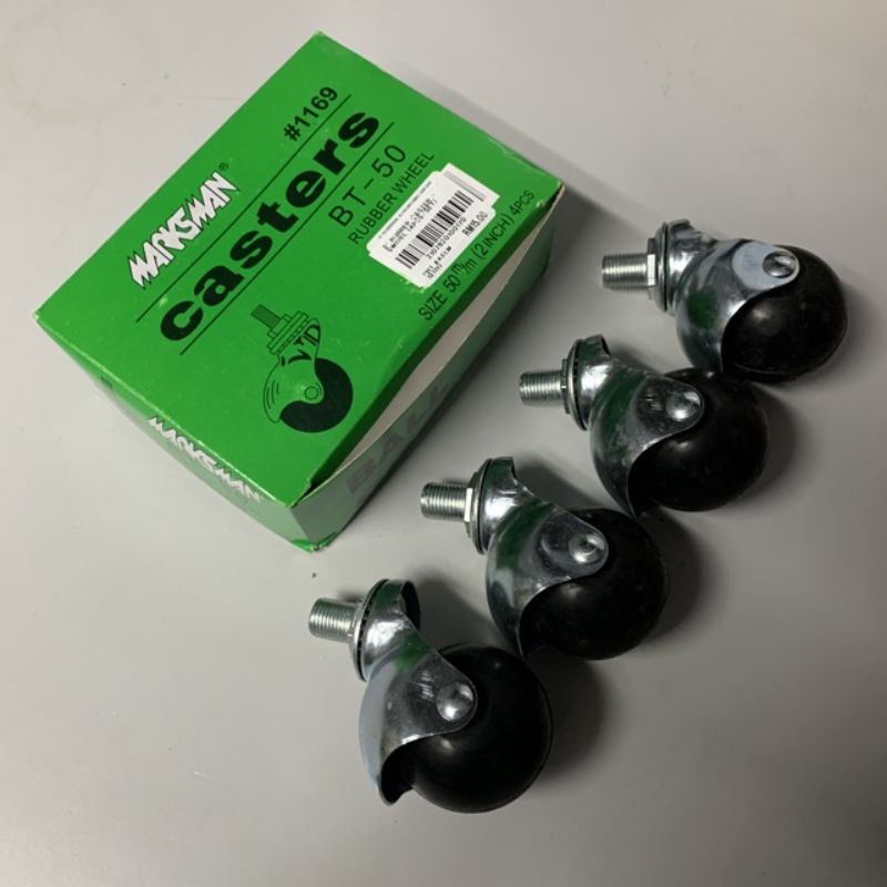 🎉READY STOCK🎉[100 ORIGINAL] MARKSMAN RUBBER CASTER WHEEL (RIGID) 2