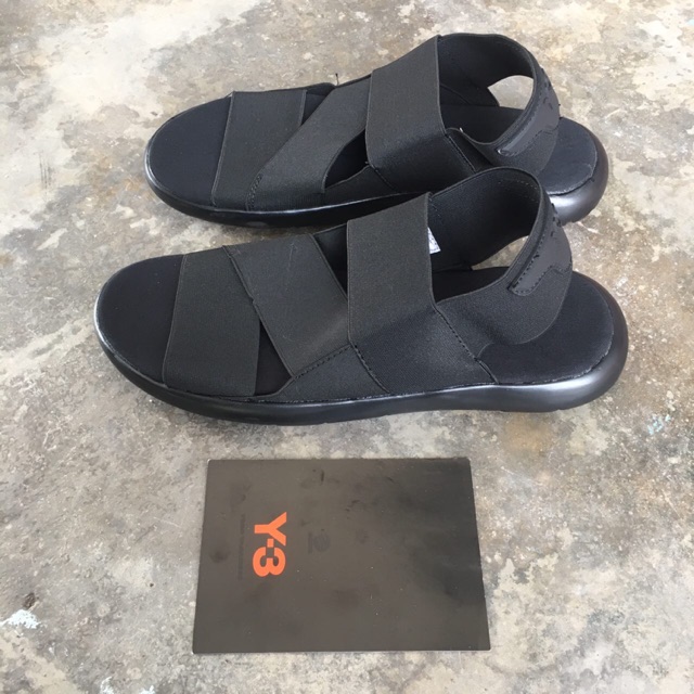 Adidas Y3 Sandal All Black Shopee Malaysia