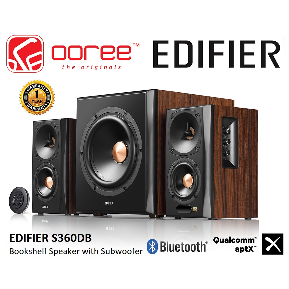 EDIFIER S360DB 2.1 HI-FI ACTIVE BLUETOOTH SPEAKER 150W HI-RES SOUND ...