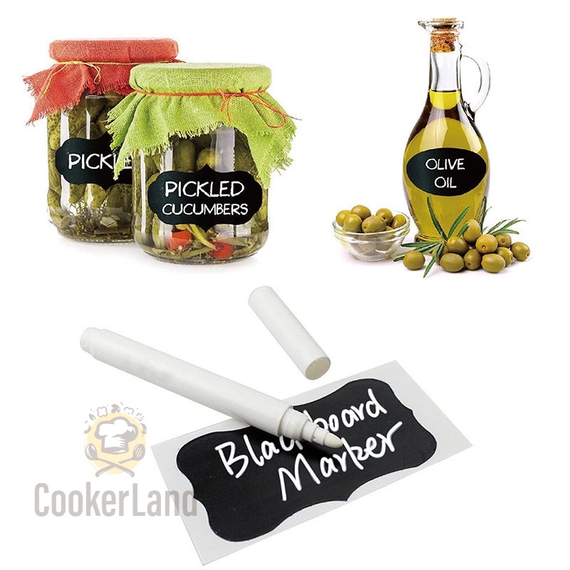 Blackboard Kitchen Waterproof Botte Tupperware Container Tags Labels ...