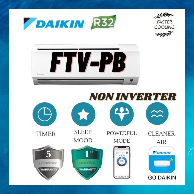 Wifi Kit 2 0hp Ftv50pb Daikin R32 Non Inverter Wall Mounted Aircond