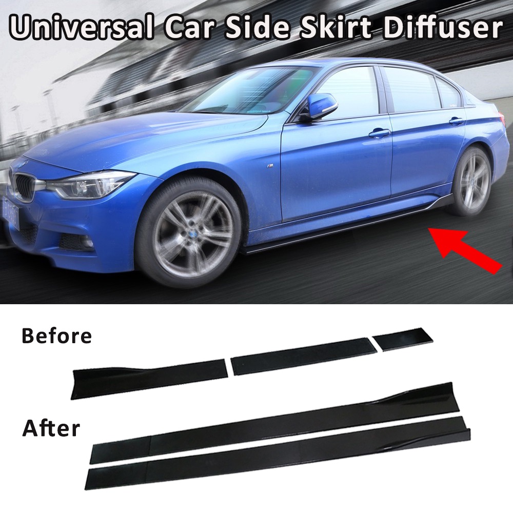 Universal Car Front Bumper Diffuser Lip Side Skirt Body Kit Spoiler ...
