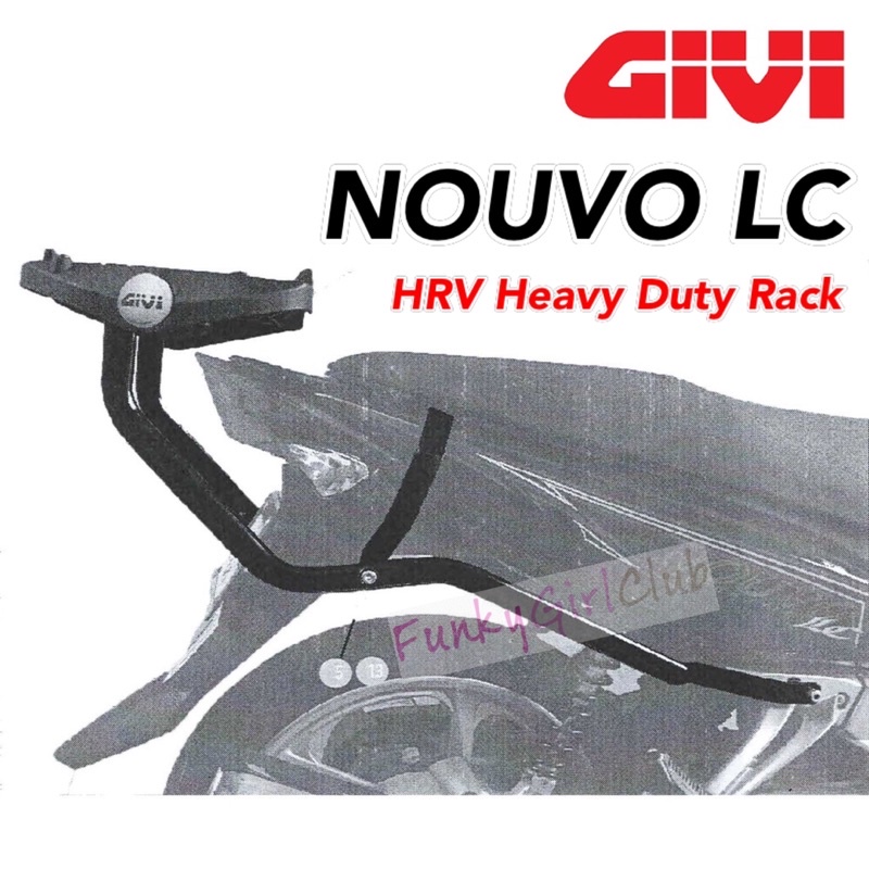 Nouvo Lc Hrv Givi Monorack J Heavy Duty Advance Rack Nouvolc Nouvo Lc Yamaha Shopee Malaysia