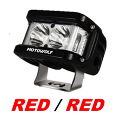 Motowolf Touring Bike Aluminium Led Spotlight Double Flash Headlight