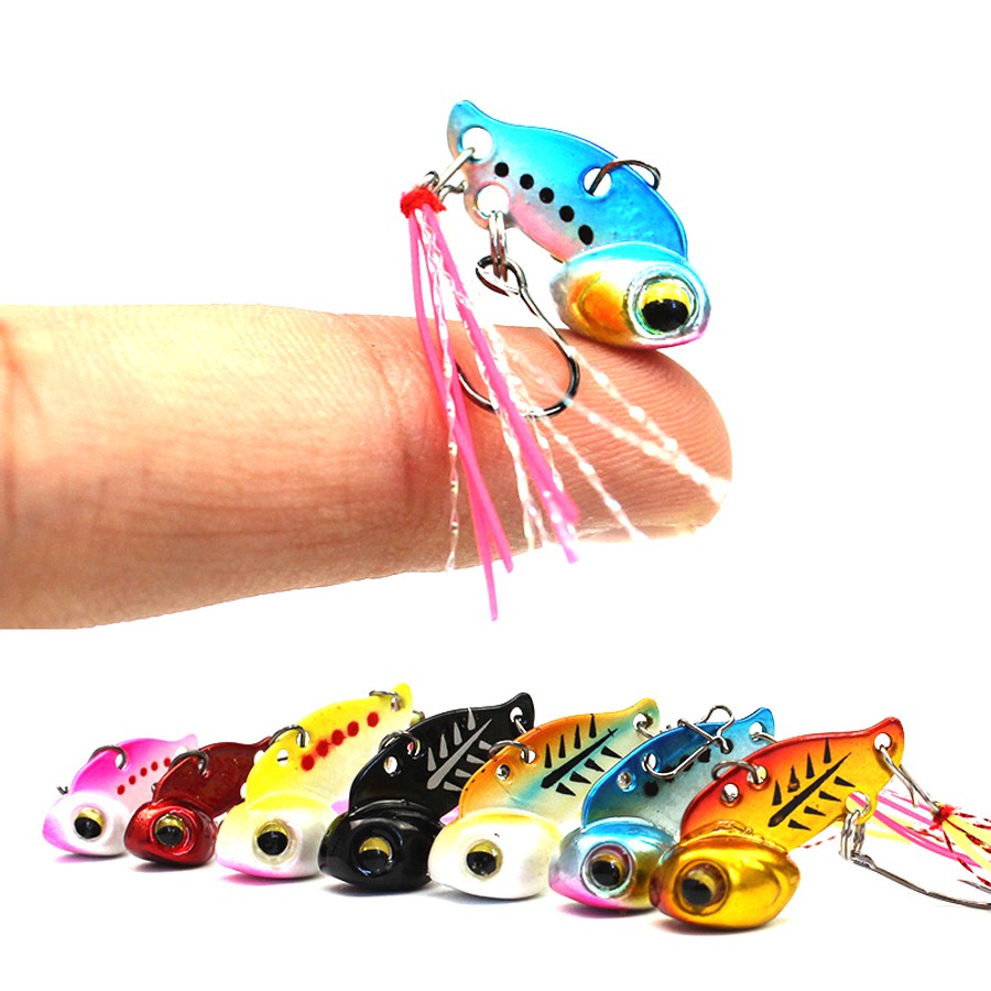 Mini VIB Lead Copper Metal Fishing Lure 3g 3D Fish Eye Lifelike Hard ...