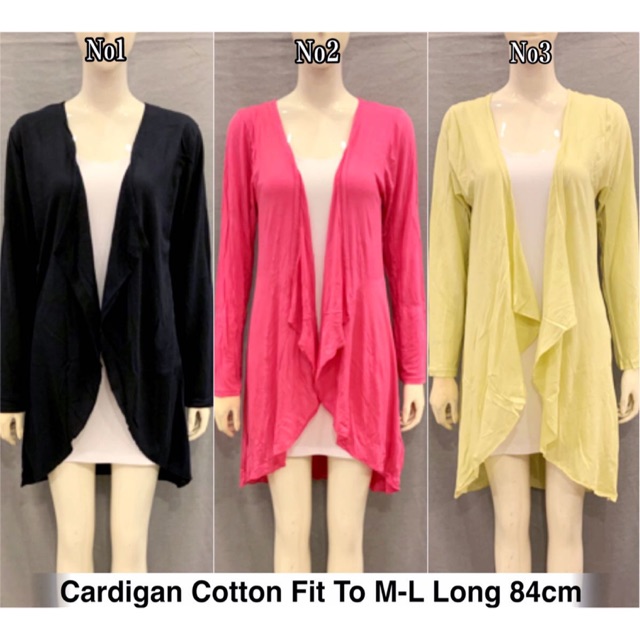 Loose Wrap Long Sleeve Plain Fashion Mid-Long Cardigan