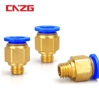 PC Pneumatic Fitting Push Fit Hose Tube Connector Fittings Male Thread ...