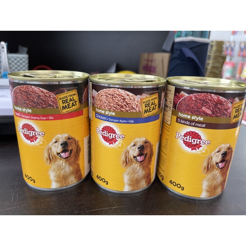 Pedigree tin hot sale