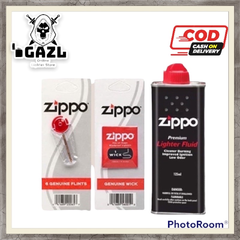 🔥Zippo replacement Set Flints Wick Fluids Shopee Malaysia