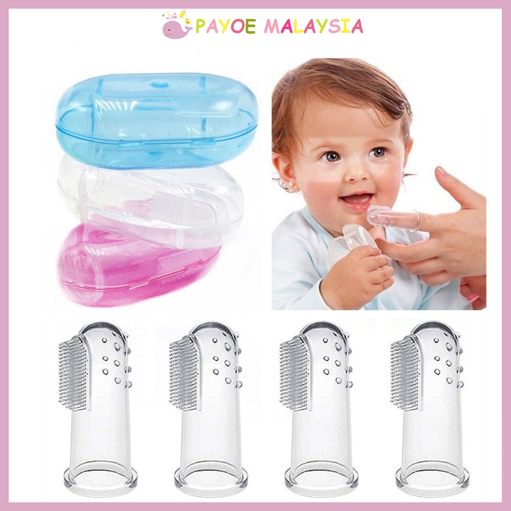 PAYOE Baby Silicone Finger Toothbrush Infant Oral Care Gum Massager